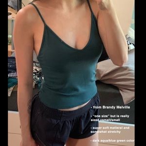 Brandy Melville green blue tank top